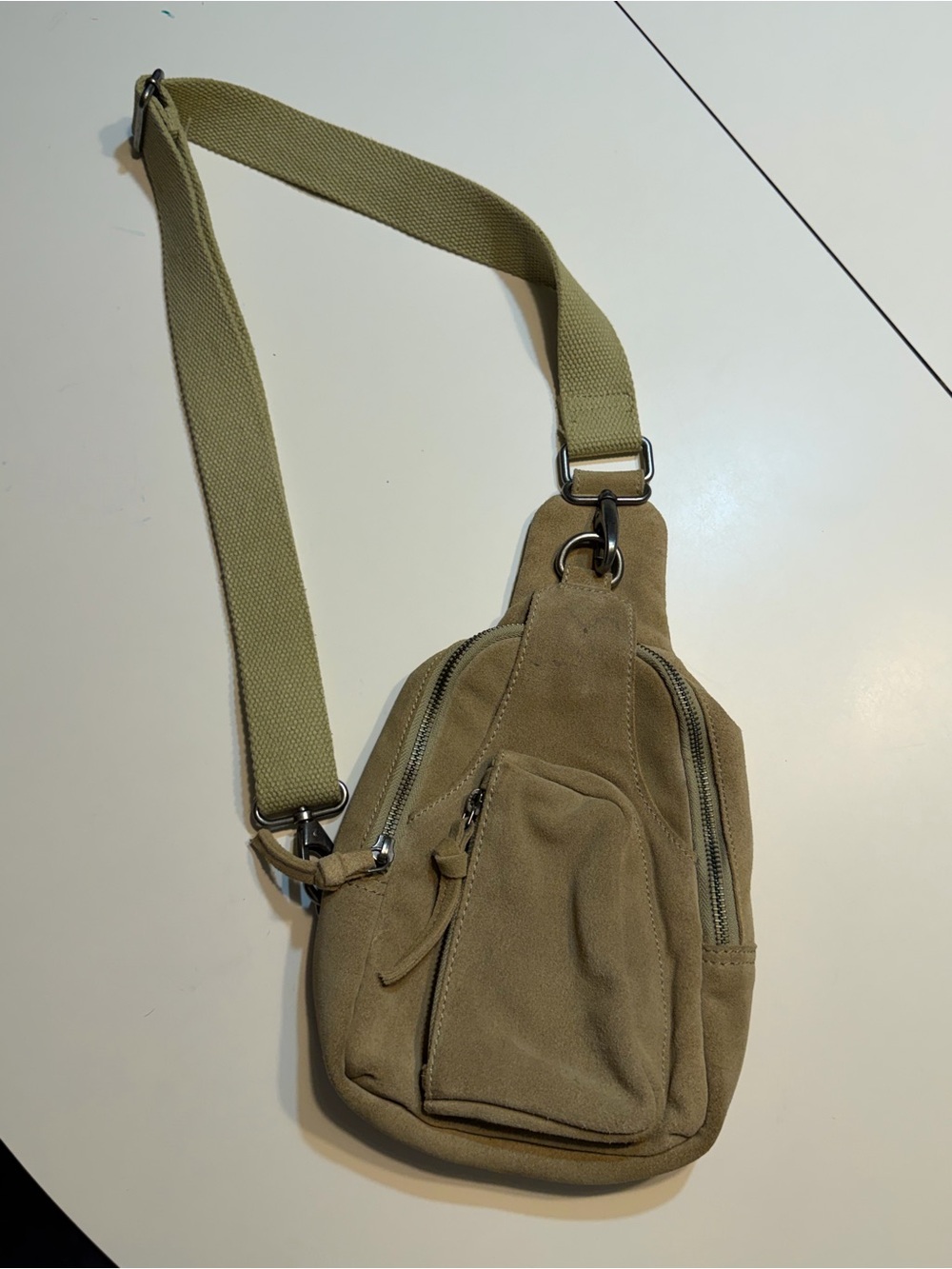 Free People Hudson Suede Leather Sling Bag